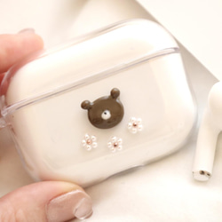 【新シリーズ♡】AirPodsケース　AirPodsproケース　くまちゃん♡くまAirPodsケース 4枚目の画像