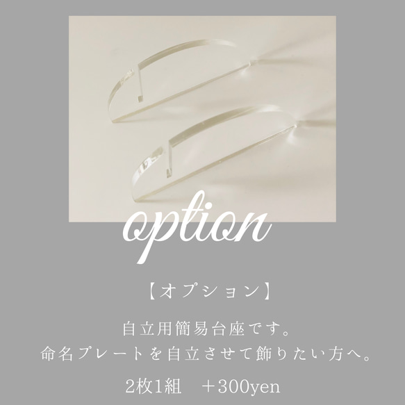 アクリル　命名書　ピンクベージュ／ゴールド  オーダー 手書き風文字　名入れ　オシャレ 名前札　ひな祭り 9枚目の画像