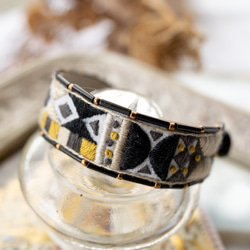 刺繍バングル✺基本カラー ブレスレット rustic fiber work 通販