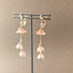 Sakura】枝垂れ桜のイヤリング／ピアス イヤリング・ノンホールピアス