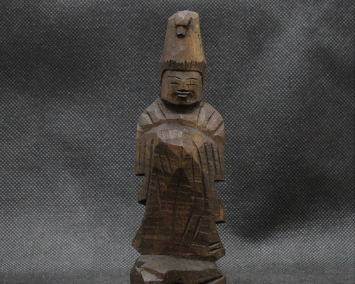 工彫社製　樹脂複製品　円空上人作　木彫十一面観世音菩薩像　共箱 VR4383C 工彫社製 樹脂複製品 円空上人作 木彫十一面