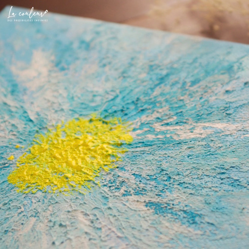 原画】抽象画 ガーベラII キャンバス 18㎝角 送料無料 絵画 La