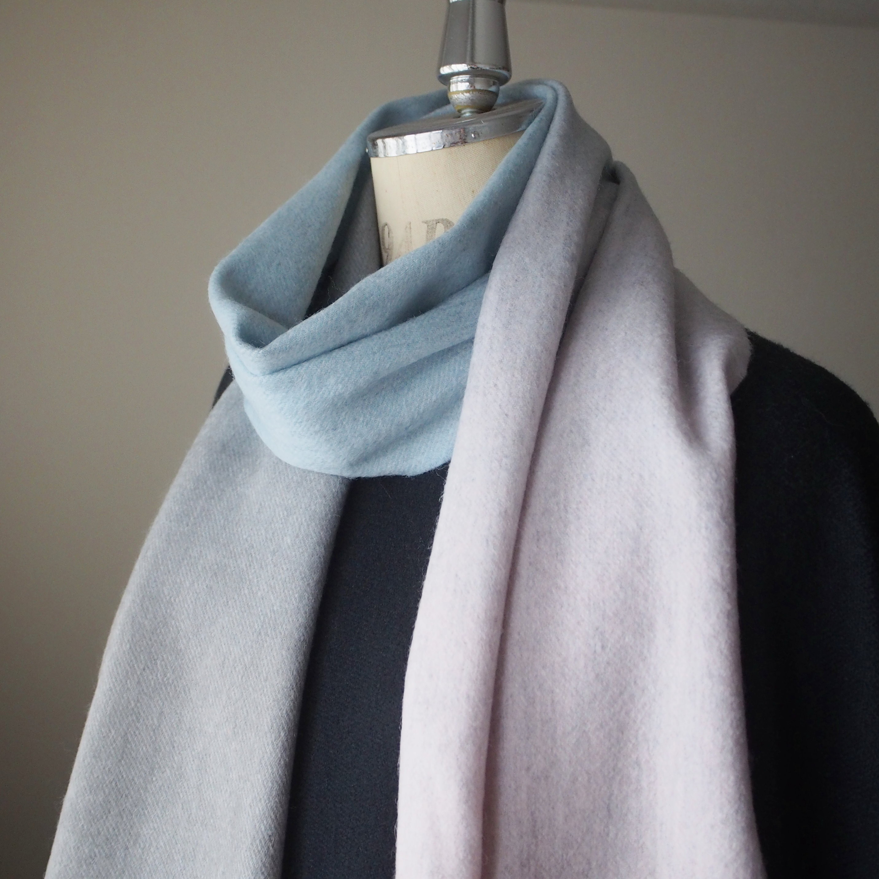 特集掲載・ウール・グラデーションマフラー・ピーチフラーレ