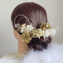 成人式 髪飾り 振袖 百合 卒業式 袴 花嫁髪飾り 結婚式 髪飾り 成人式 百合 水引 振袖 前撮り 袴 花 白 ホワイト 大きい