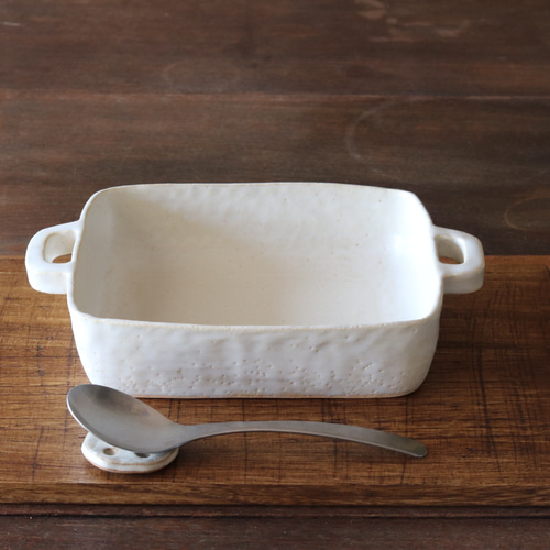 耐熱陶器 グラタン皿（2人用） ホワイト（数量限定生産） 鍋・土鍋