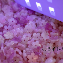 色が変わる　桜とローズクォーツのブローチ　 14枚目の画像