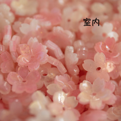 色が変わる　桜とローズクォーツのブローチ　 12枚目の画像