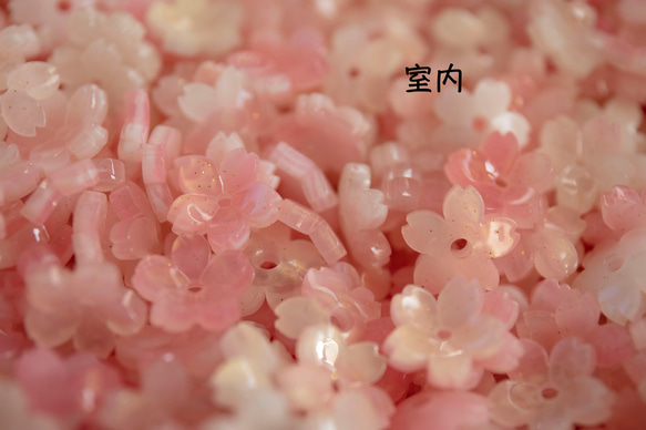 色が変わる　桜とローズクォーツのブローチ　 12枚目の画像