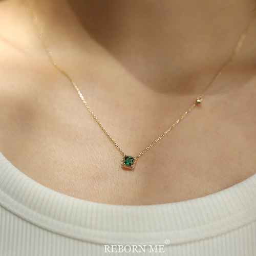 me.luxe(エムイーリュクス エメラルド ネックレス （CONNECT