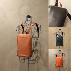 ハンドメイド　スクエアリュック　ブラウンオレンジ 楽天市場】【5と0のつく日限定☆10%OFFクーポン配布中！7/30 23