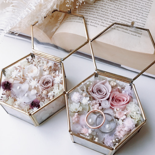 ♫プリンセスアロマストーン＋ケース リボンギフトボックス Sサイズ （リング・ワンストーンピアス