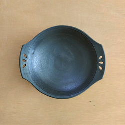 【訳あり品】シチューボウル／黒・焼き〆陶器（レンジ、オーブン、食洗機ＯＫ） 2枚目の画像