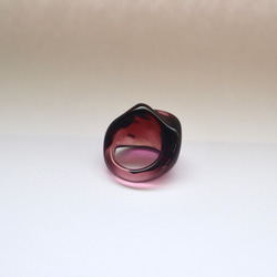 ボルドー ガラス リング glass ring 3枚目の画像