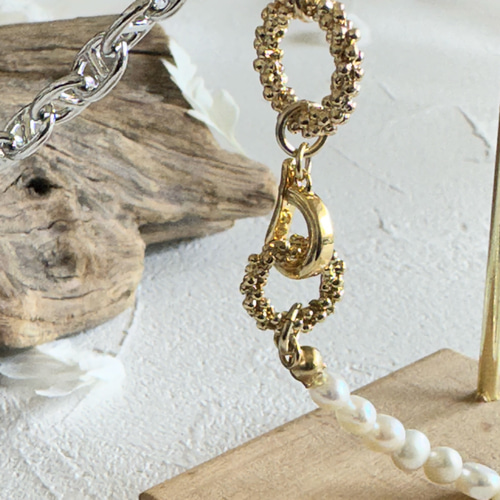 関税/送料込み【twistedpendant】淡水パールネックレスチェーン 楽天市場】【WEB限定】淡水真珠 ハーフチェーンネックレス 6.5