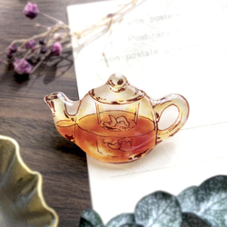 AppleTeapot Brooch｜紅茶のティーポットブローチ 1枚目の画像