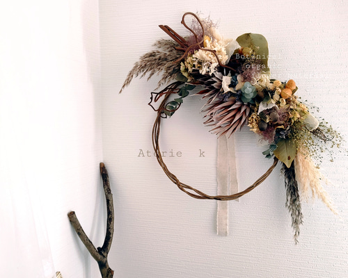 プロテアとユーカリのリース 365096a4ed0bd2a336e4af45b48d8f