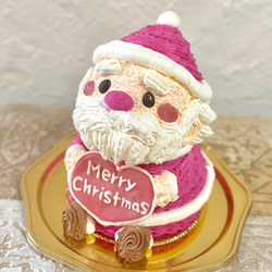 サンタさんの立体ケーキ　クリスマスケーキ　サンタクロース　個数限定　[お届けは12/20まで　 希望日指定可能] 2枚目の画像