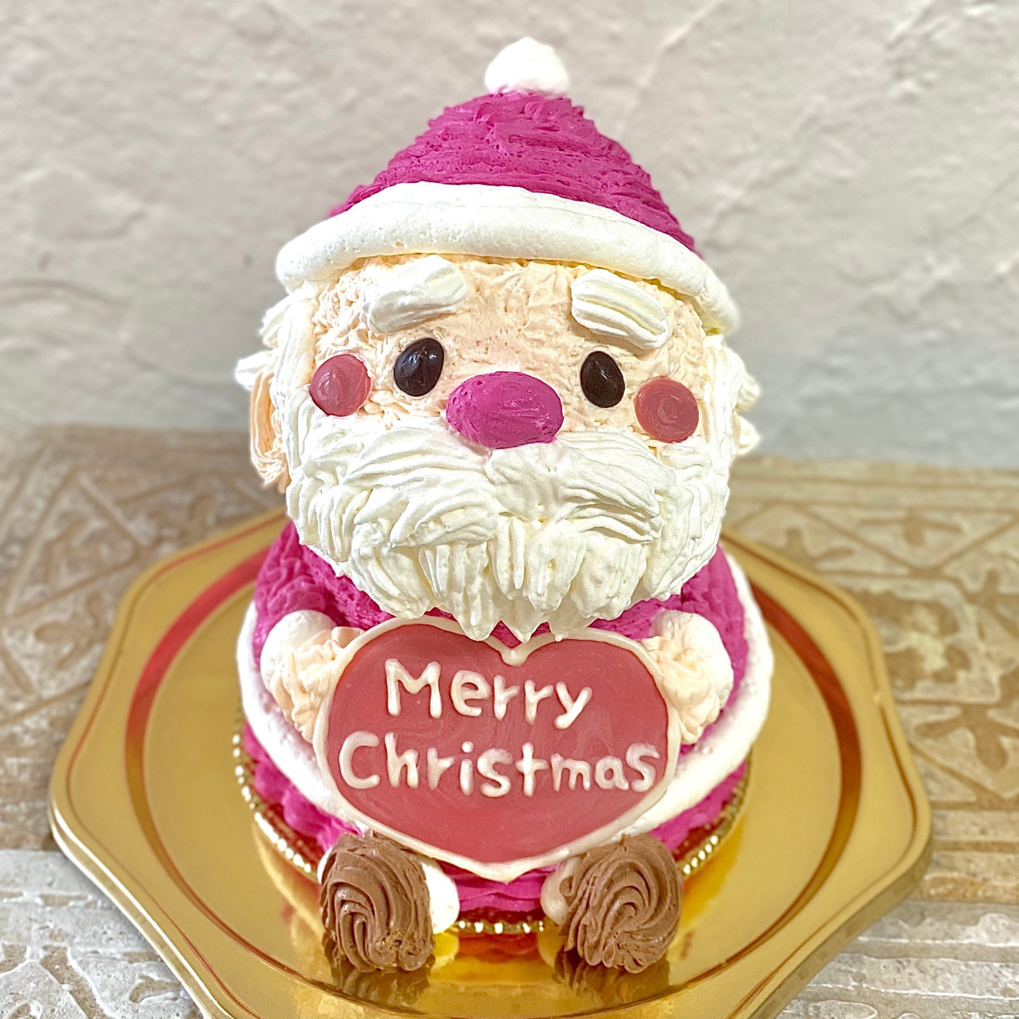 現品発送　クリスマスケーキ　クレイケーキ　サンタクロース