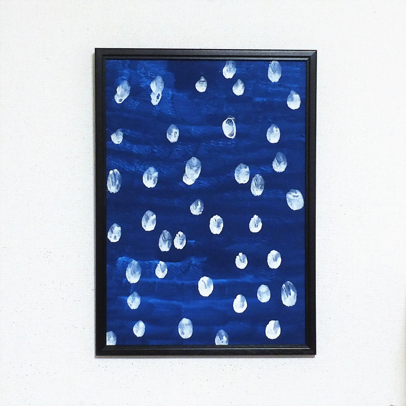 手描き絵画　ユキノ ヨル １（原画）