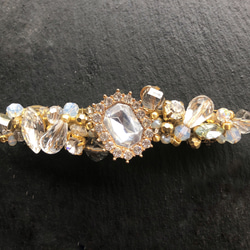 クリスタルガラスとスワロフスキーのビジューバレッタ バレッタ