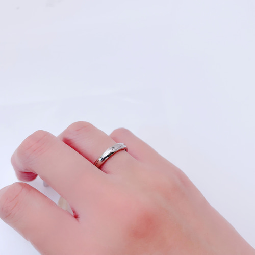 北欧スタイルの結婚指輪】 肌に優しい ペアリング ＊ ウェーブライン 
