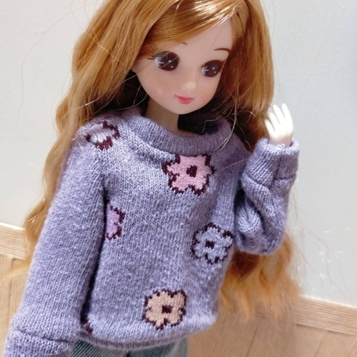 リカちゃん 長袖トレーナー ニット トップス 服 冬服 その他人形