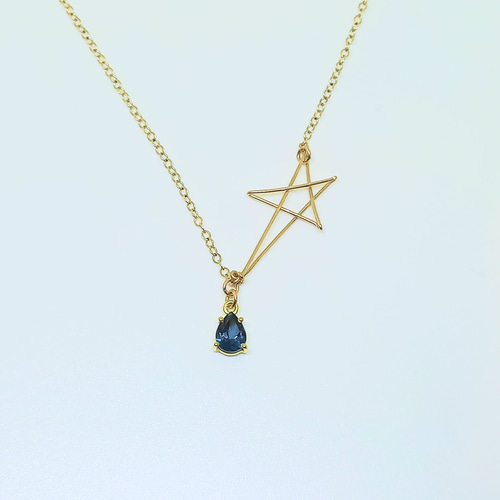 NEW ロンドンブルートパーズのスターネックレス✧star bright