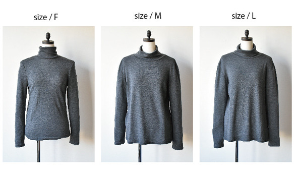 インナーからあたたかく身体を包む、グランディッチウールタートル〔SOT091F〕 