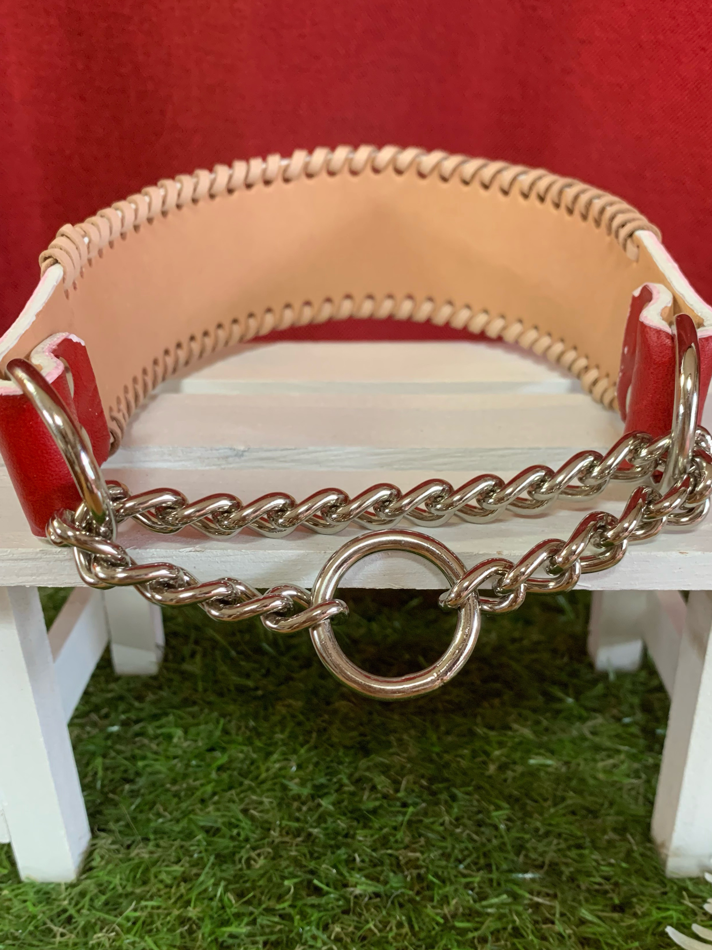 犬の本革ハーフチョークNo.61(大型犬)