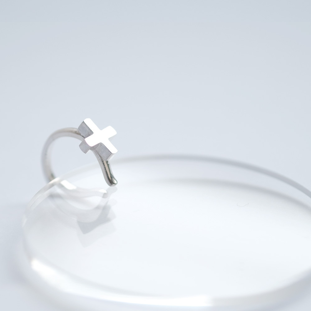 2色 十字架 イヤーカフ シルバー925