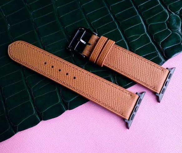 Apple watch strap 手縫い時計ベルト 1枚目の画像