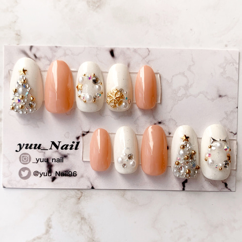 送料無料】ネイルチップ/クリスマスネイル ネイルチップ（つけ爪