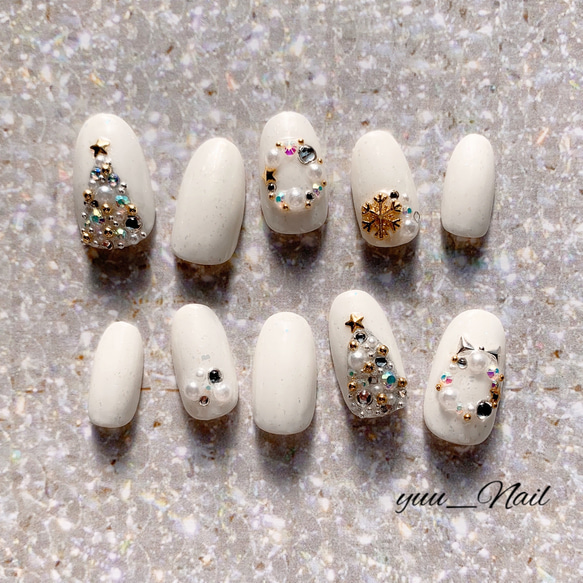 送料無料】ネイルチップ/クリスマスネイル ネイルチップ（つけ爪