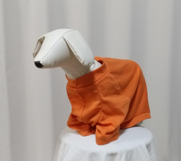 綿ニット生地を使った柴犬サイズラグランスリーブシャツ 3枚目の画像