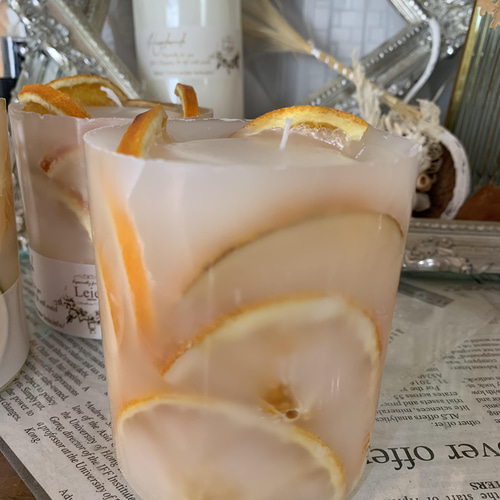 フレッシュオレンジ ボタニカルキャンドル キャンドル