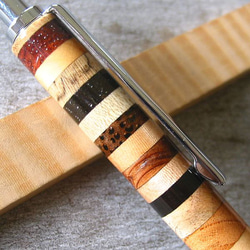 【寄木】木軸シャープペン（0.5㎜）色とりどりの木材が綺麗【即日発送】 7枚目の画像