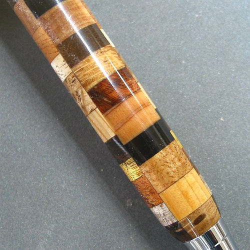 寄木】木軸シャープペン（0.5㎜）色とりどりの木材が綺麗【即日発送