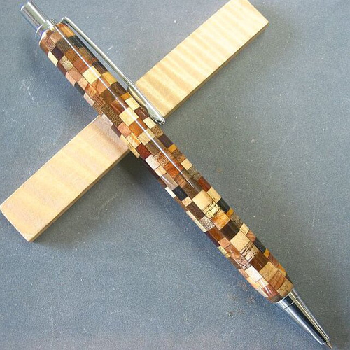 寄木】木軸シャープペン（0.5㎜）色とりどりの木材が綺麗【即日発送