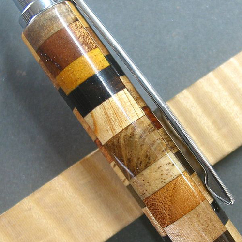 寄木】木軸シャープペン（0.5㎜）色とりどりの木材が綺麗【即日発送