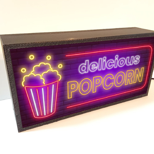 ポップコーン 映画館 シネマ DVD ブルーレイ フード サイン 看板
