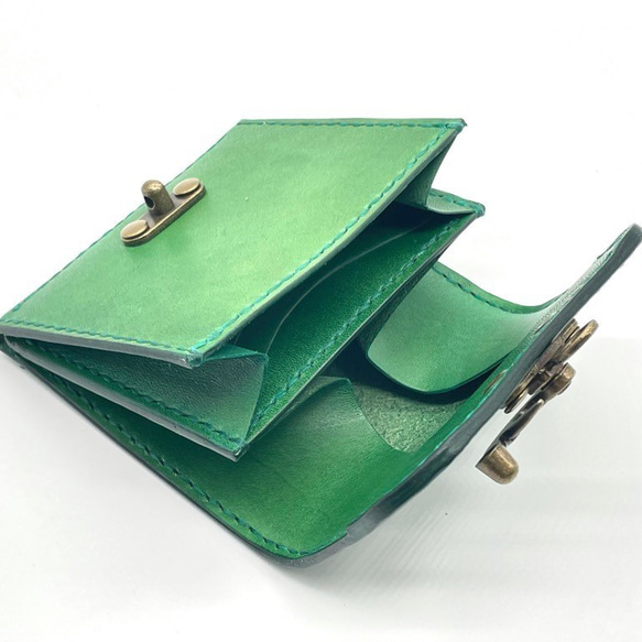 【22色から選べる・名入れ対応】革製ミニマルギャルソン財布　革色22色×ツートン×糸色15色×留め具3型 人気・おすすめ｜使いやすい・旅行におすすめ 品質保証 全国発送 日本国内発送・最短翌日お届け