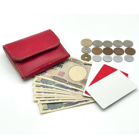 【22色から選べる・名入れ対応】革製ミニマルギャルソン財布　革色22色×ツートン×糸色15色×留め具3型 人気・おすすめ｜使いやすい・旅行におすすめ 品質保証 全国発送 日本国内発送・最短翌日お届け