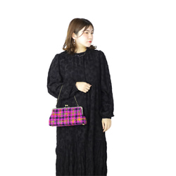 仕立て屋のがま口　ーツイードバッグー 3枚目の画像