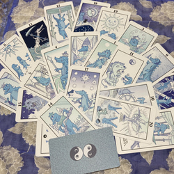 青いワニのタロットカード　BLUE CROCODILE TAROT CARD 2枚目の画像