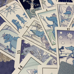 青いワニのタロットカード　BLUE CROCODILE TAROT CARD 3枚目の画像