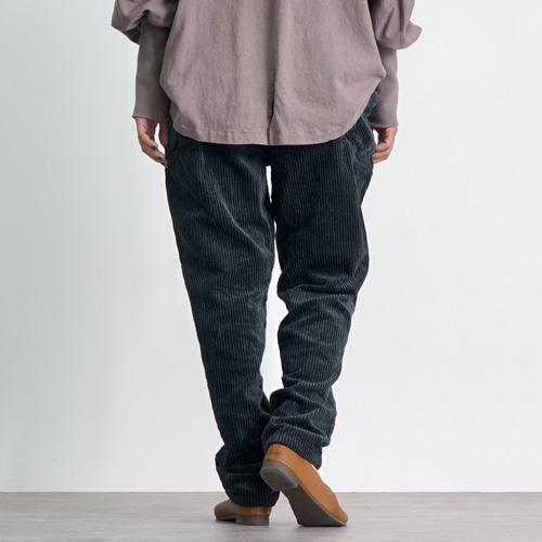 コーデュロイキャンプワークパンツ/ブラック/遠州織物/廃盤 ロング