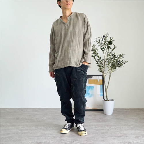 △廃盤△/コーデュロイキャンプワークパンツ/ブラック/遠州織物/廃盤