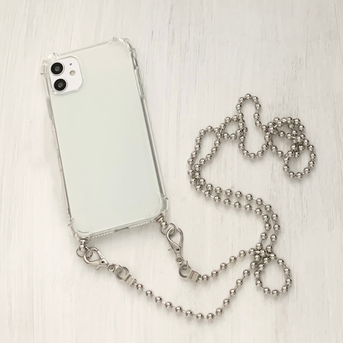 iPhone用ケース ロゴデザイン チェーンストラップ付き iPhoneケース + チェーンストラップセット / スマホケース / スマホ