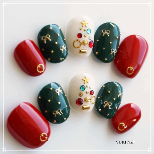 クリスマスネイル ネイルチップ（つけ爪） yuki-nail 通販 13000395