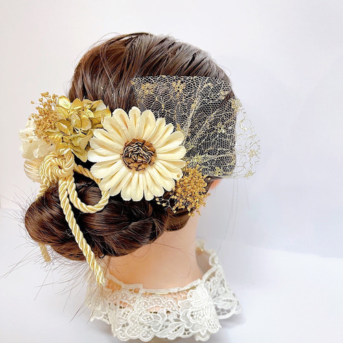成人式 髪飾り 成人式髪飾り ヒマワリS 卒業式髪飾り 七五三髪